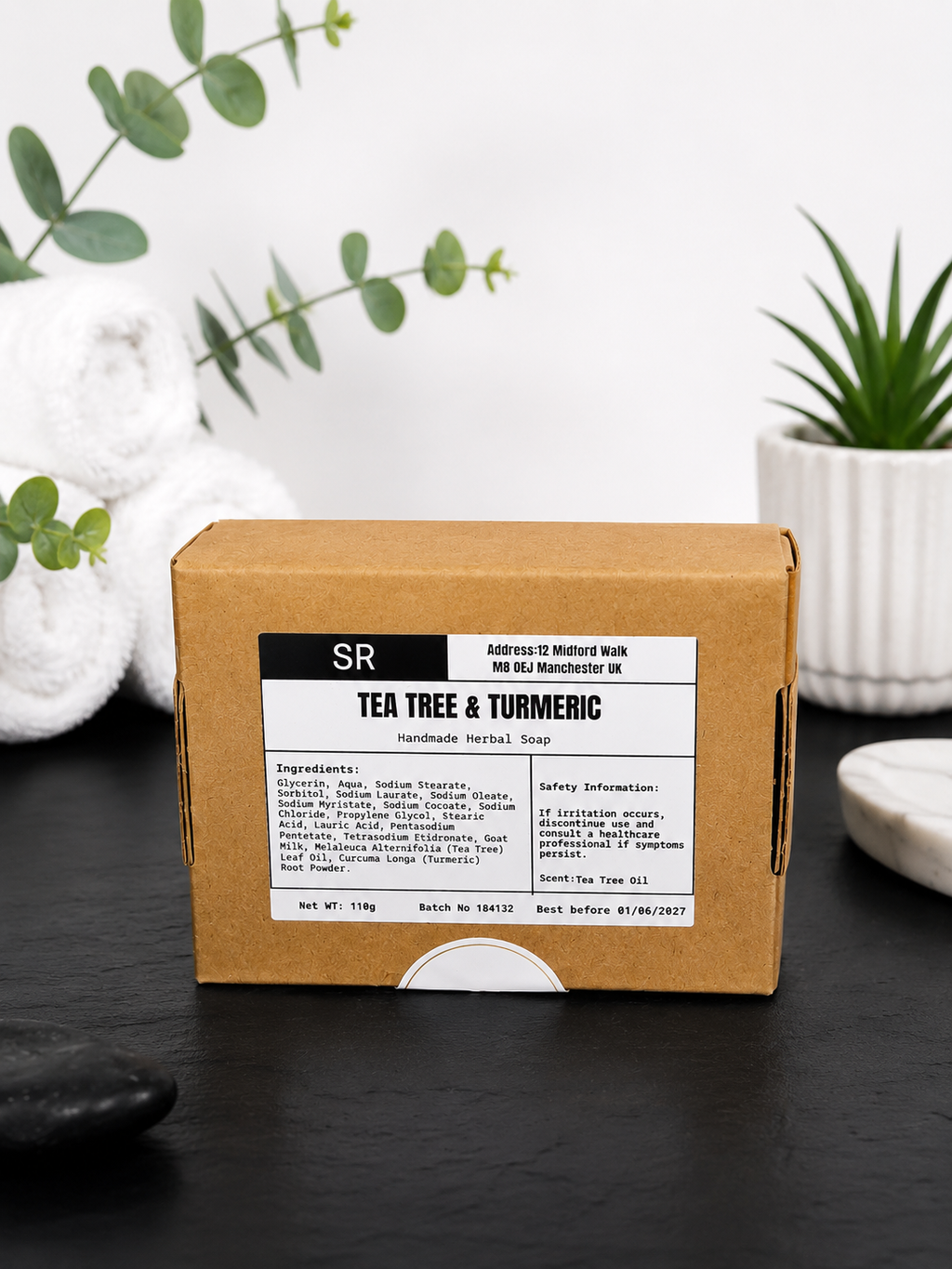 Tea Tree & Turmeric Glycerin Soap  Handmade Deep Cleansing Soap Bar Scent Reveal Studio 110g
