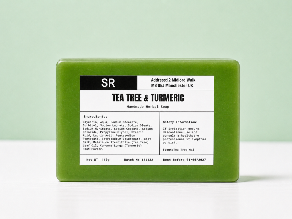 Tea Tree & Turmeric Glycerin Soap  Handmade Deep Cleansing Soap Bar Scent Reveal Studio 110g