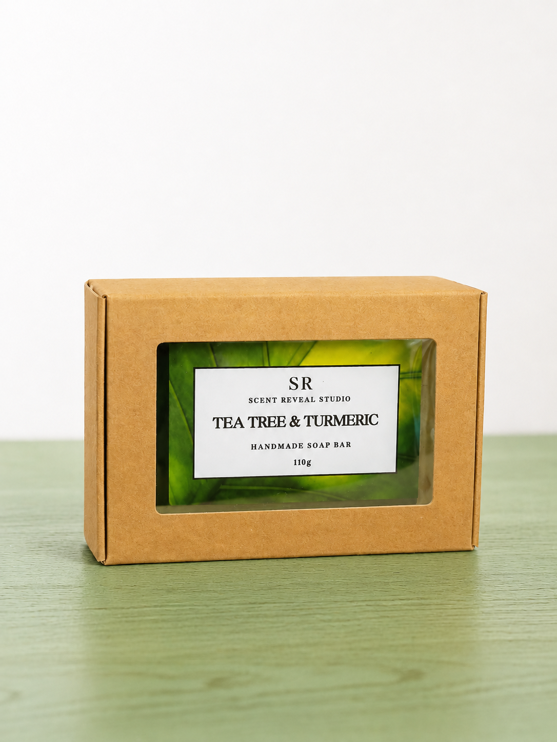 Tea Tree & Turmeric Glycerin Soap  Handmade Deep Cleansing Soap Bar Scent Reveal Studio 110g