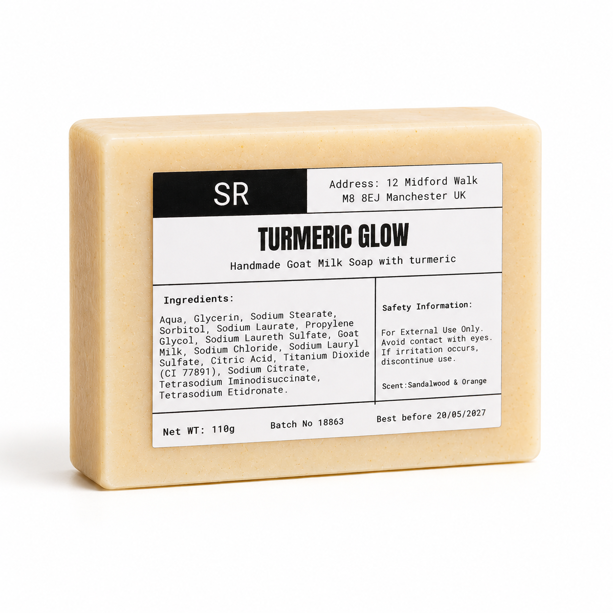 Turmeric Brightening Goat Milk Soap  Handmade Natural Skincare