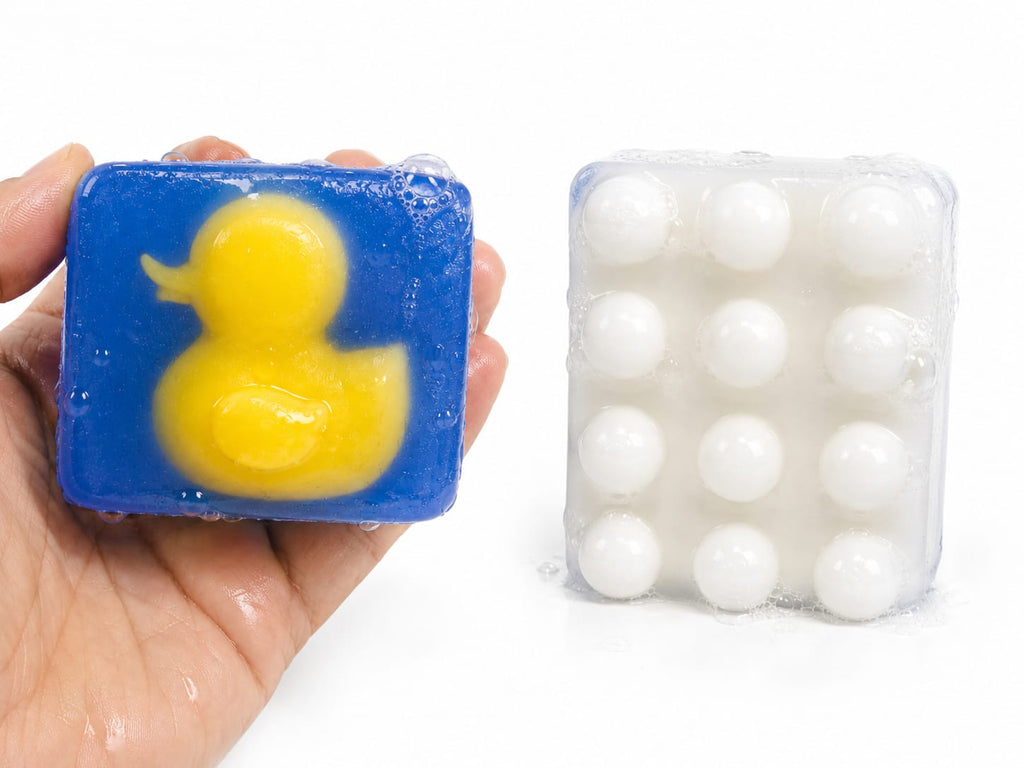 Blue Duck Artisan Goat Milk Glycerin Massager Soap Bar  Aqua Ocean Fragrance Gift 100g