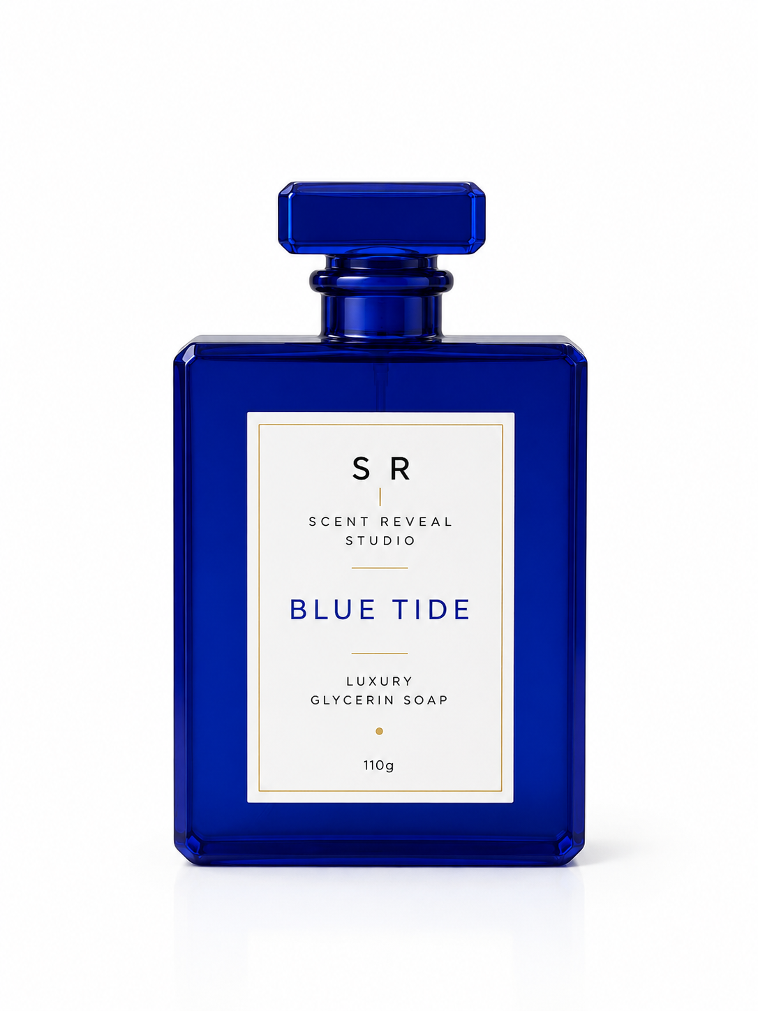 Blue Tide Perfume Bottle Soap Bar | Luxury Handmade Glycerin Soap | 125g
