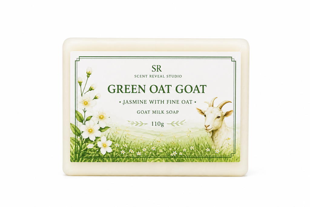 Green Goat Milk & Oat Soap  Deep Moisturising for Dry Skin