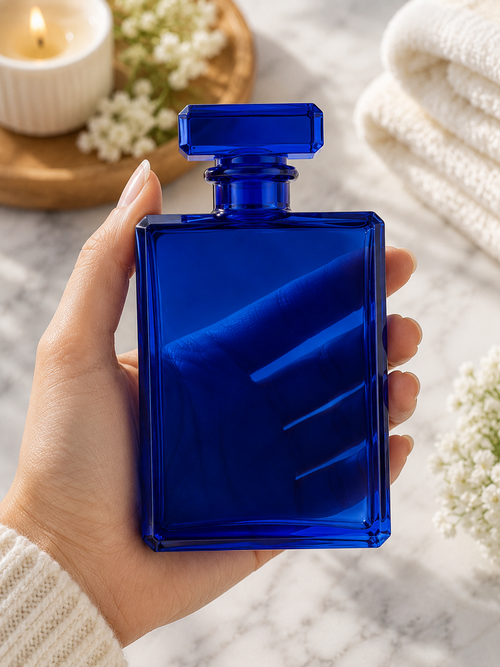 Blue Tide Perfume Bottle Soap Bar | Luxury Handmade Glycerin Soap | 125g