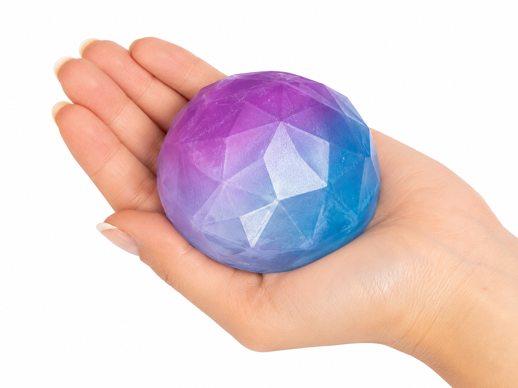 Crystal Breeze Ball Soap  Handmade Glycerin Spa Soap  Fresh Breeze