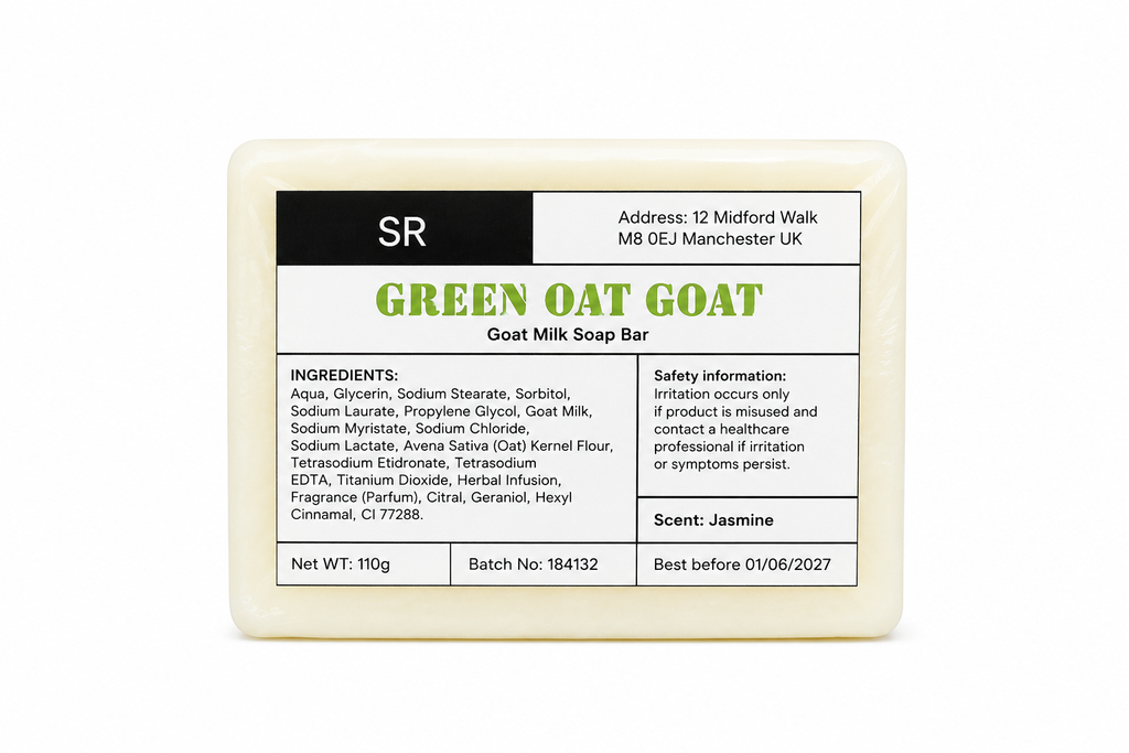 Green Goat Milk & Oat Soap  Deep Moisturising for Dry Skin