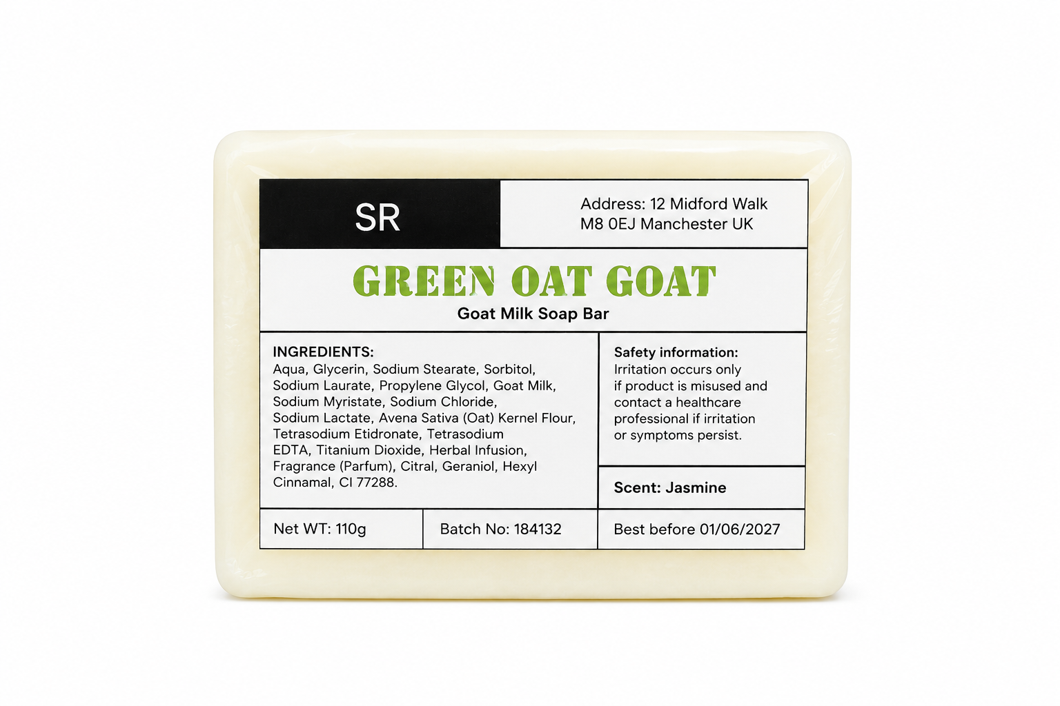 Green Goat Milk & Oat Soap  Deep Moisturising for Dry Skin