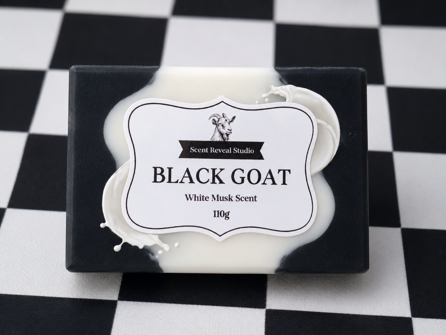 Black Goat Goat Milk Soap White Musk Handmade Soap 110g