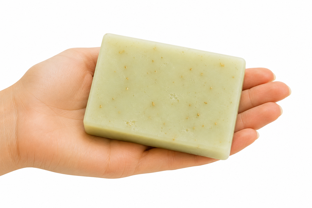 Green Goat Milk & Oat Soap  Deep Moisturising for Dry Skin