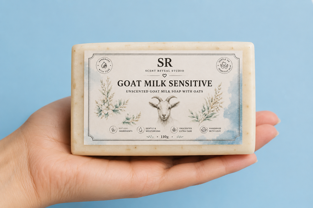 Goat Milk Sensitive Soap 110g  Unscented Goat Milk & Oat Soap for Sensitive, Dry Skin Gentle Moisturising Bar